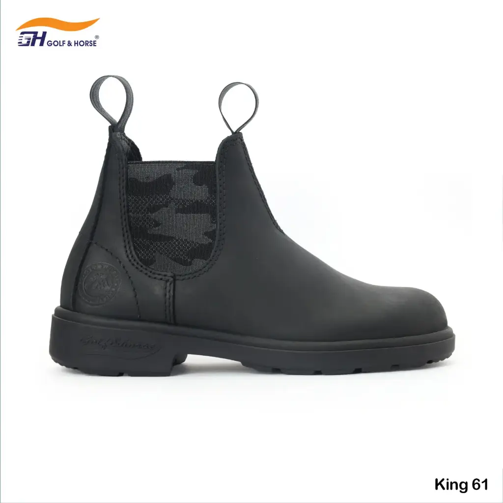 GOLF&HORSE KING OIL NUBUCK BLACK 7000061