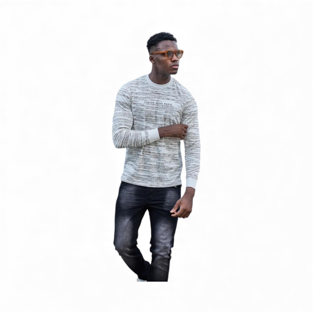 CUSTER JEANS LONG SLEEVE WHITE CW-09 