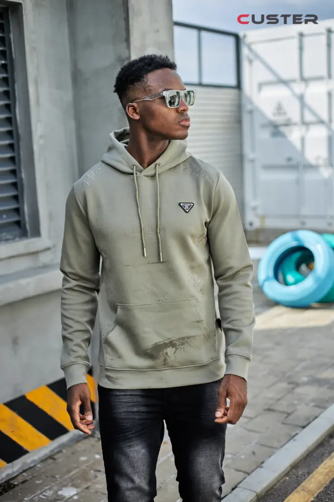 CUSTER JEANS KHAKI HOODIE CR-23