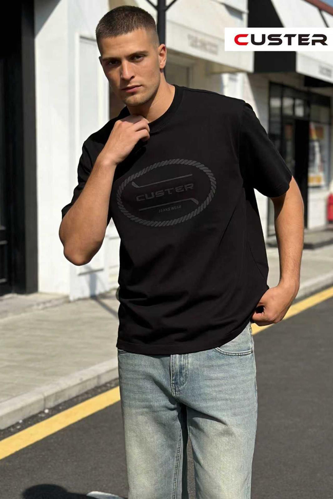 CUSTER BLACK T-SHIRT OV-04