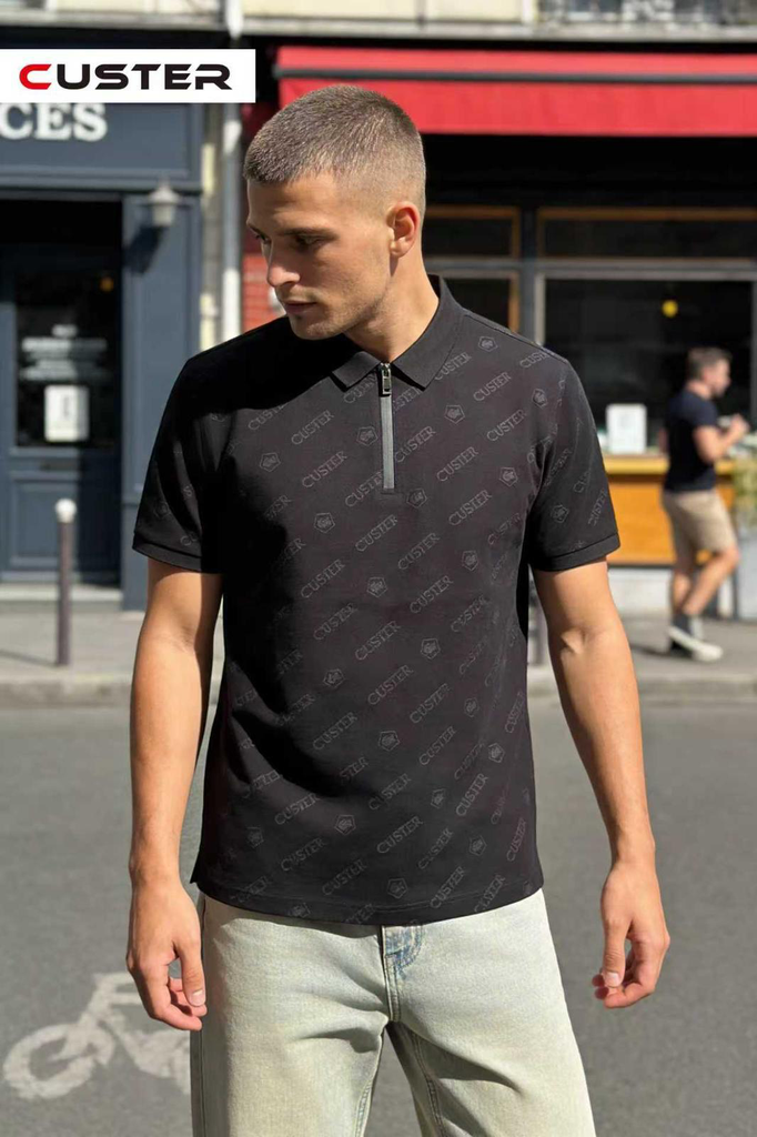 CUSTER BLACK T-SHIRT BK-06