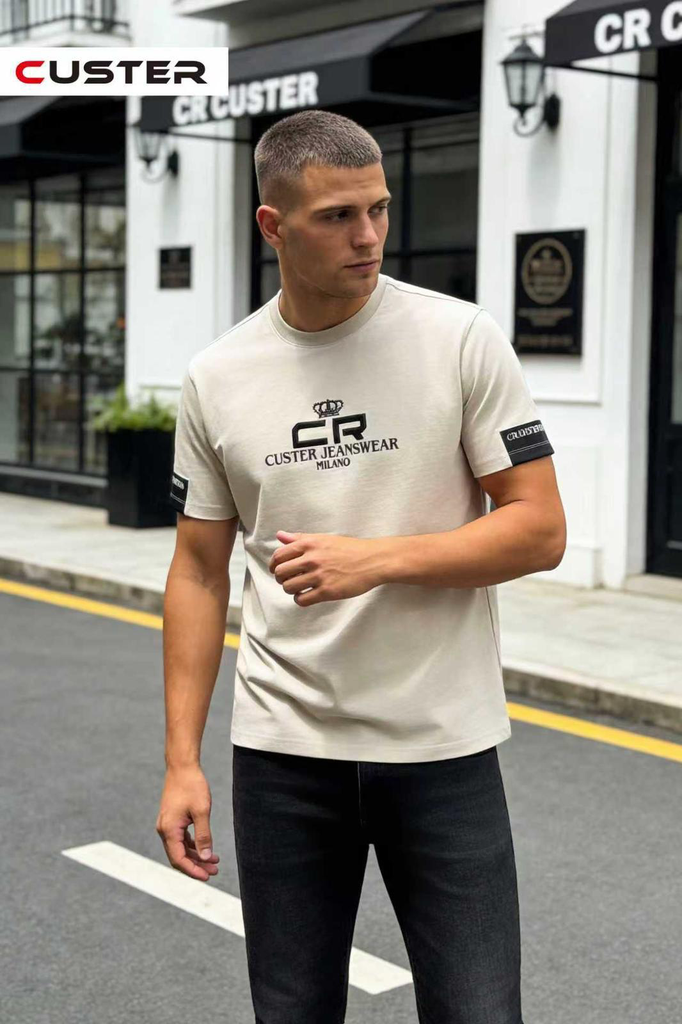 CUSTER BEIGE T-SHIRT OV-06