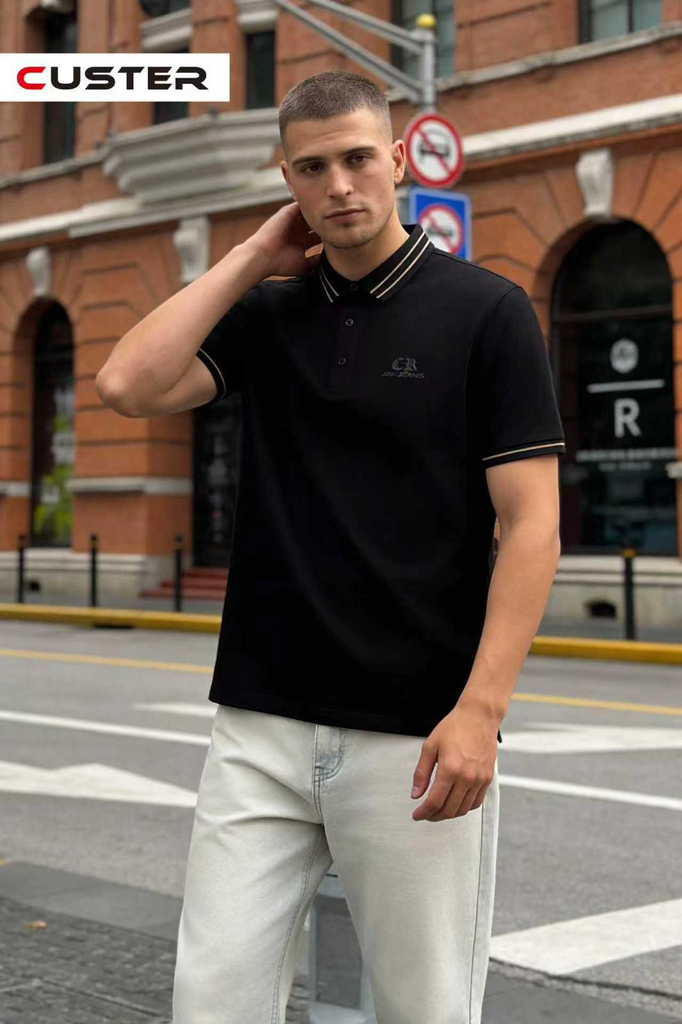 CUSTER BLACK T-SHIRT BK-05