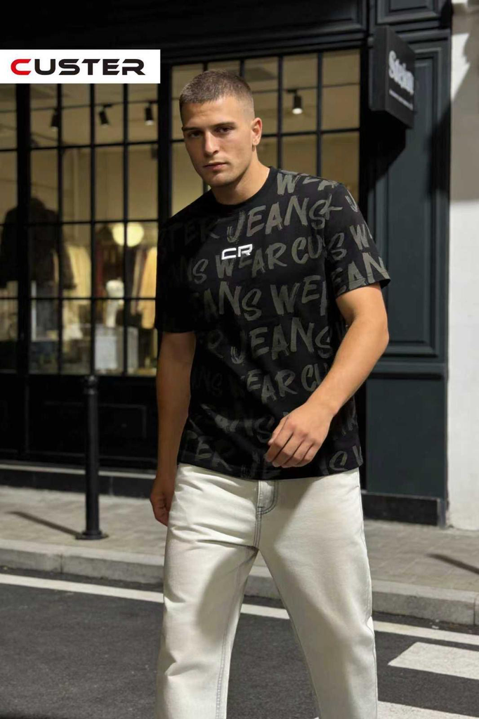 CUSTER BLACK T-SHIRT OV-07