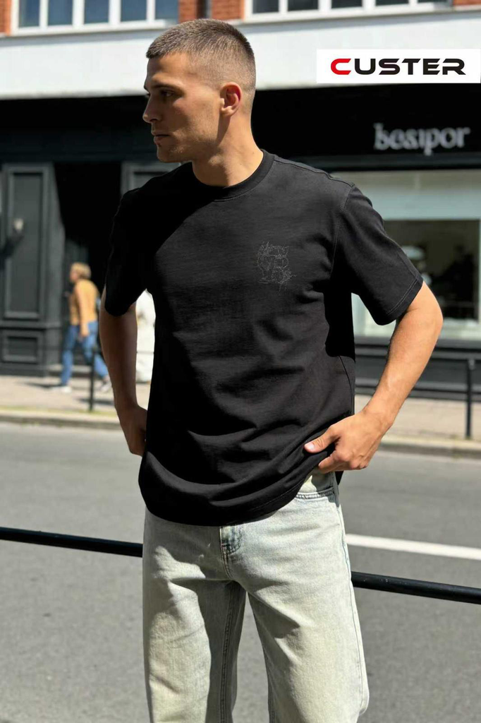 CUSTER BLACK T-SHIRT CR-25