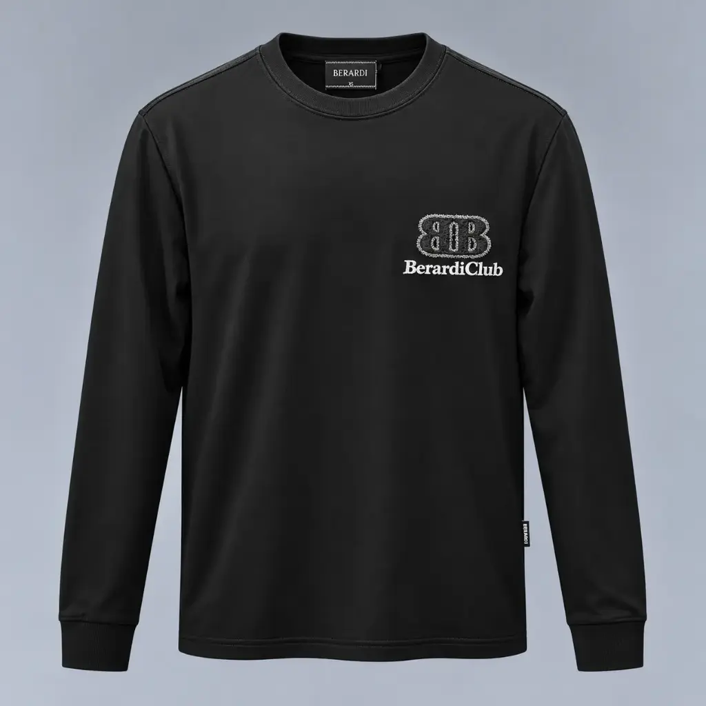 BERARDI BLACK T-SHIRT LONG SLEEVE 25290