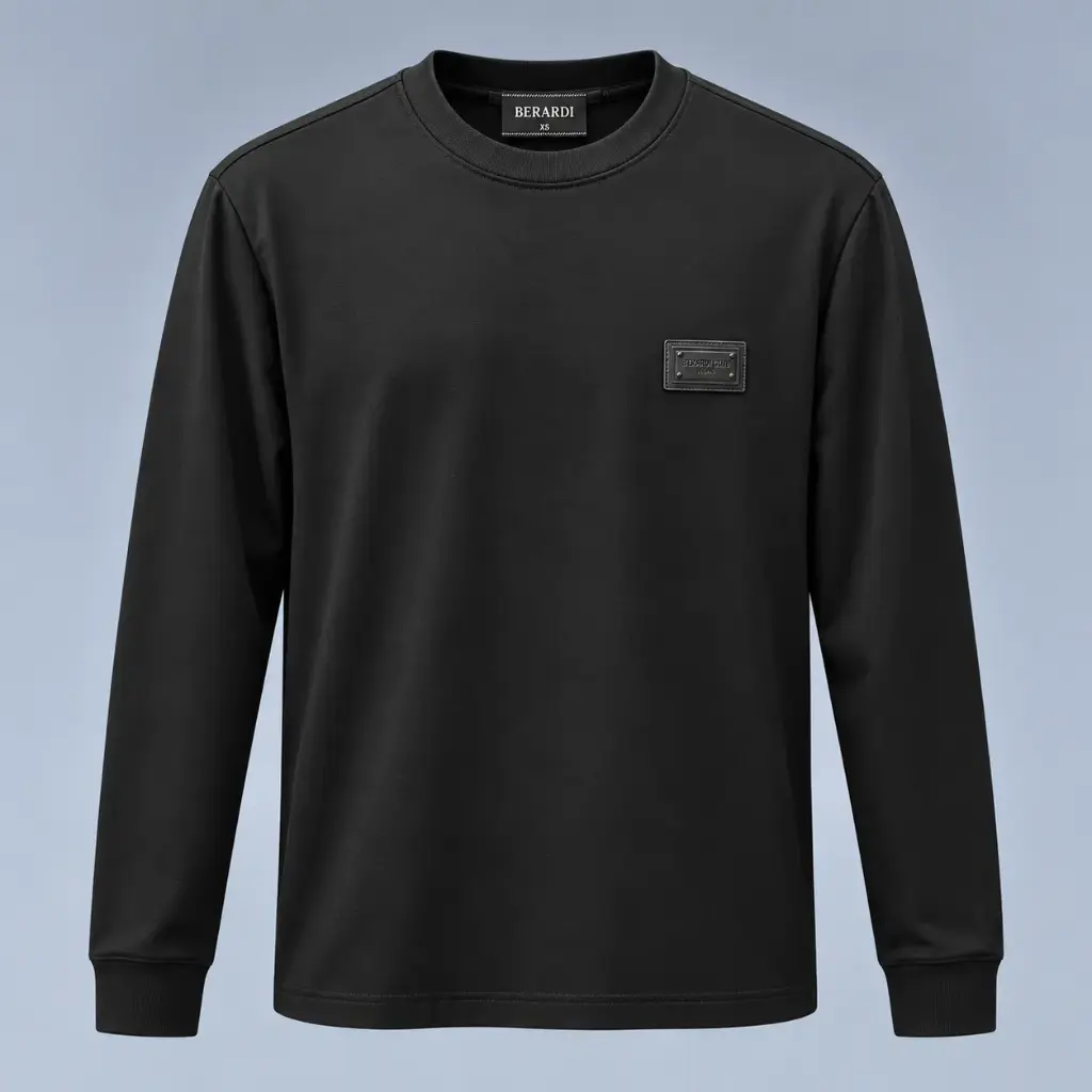 BERARDI BLACK T-SHIRT LONG SLEEVE 25339